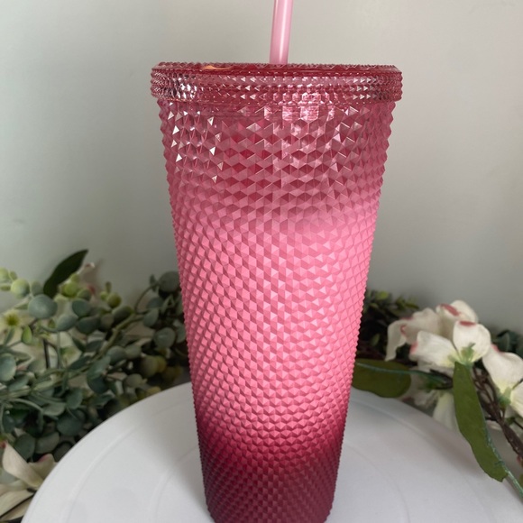 COPY - NEW Starbucks 2022 Waxberry Pink Blush Gradient Bling Cold Cup Tumbler V… - Picture 6 of 9